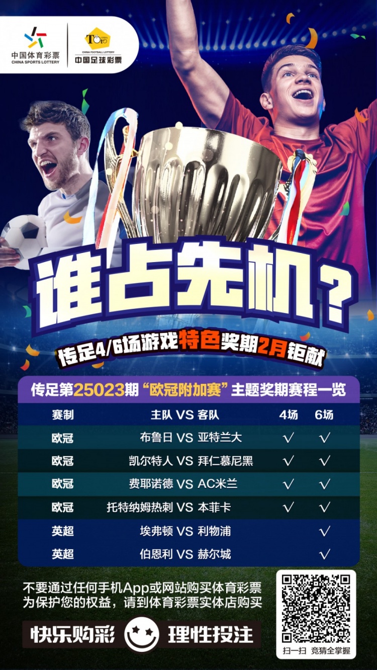  誰占先機？！傳足特色獎期第25023期聚焦歐冠附加賽