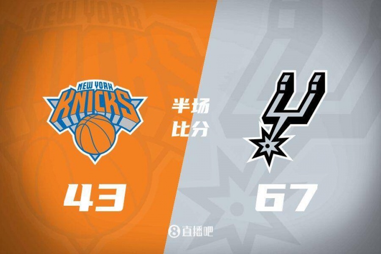  花了？馬刺半場4人得分上雙67-43領(lǐng)先尼克斯24分 唐斯19分