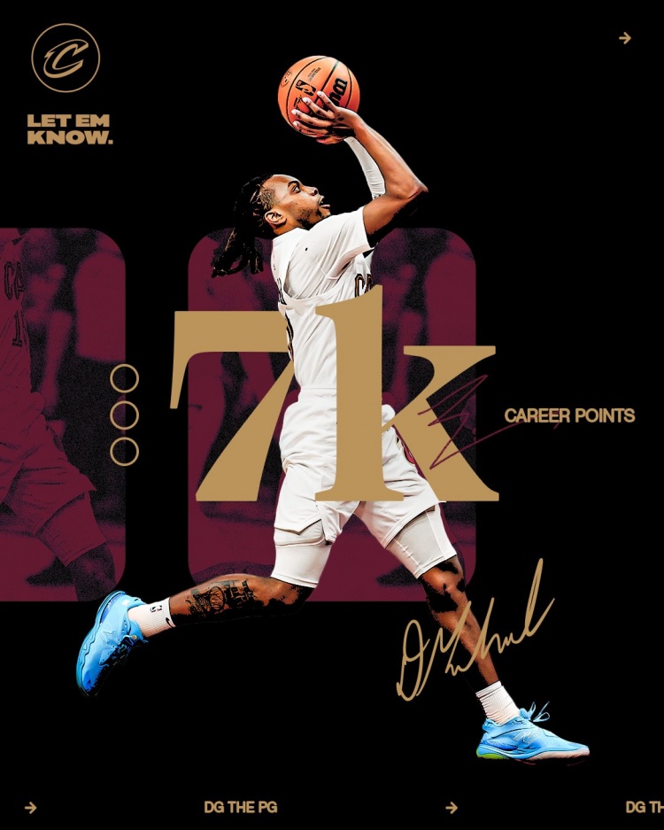  未來可期！加蘭騎士生涯得分達(dá)到7000分 隊(duì)史第11位！