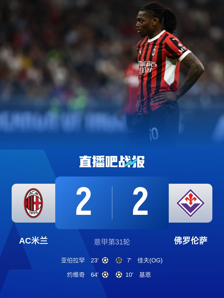  孔塞桑上任后米蘭有13場比賽先丟球落后，最終戰(zhàn)績?yōu)?勝1平6負