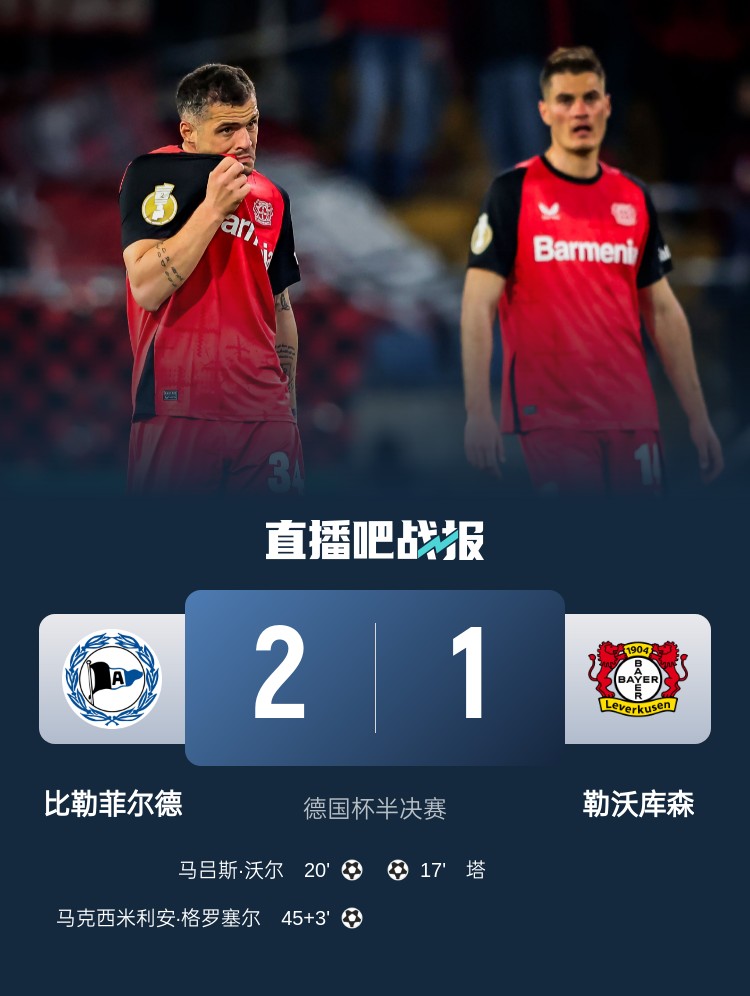  比勒菲爾德是史上第4支晉級德國杯決賽的德丙球隊，此前3隊未奪冠